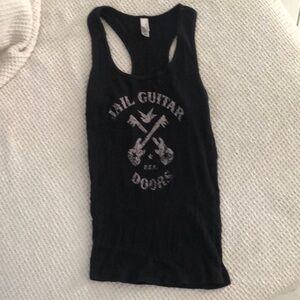 Jail Guitar Doors Black Ribbed Tank Top